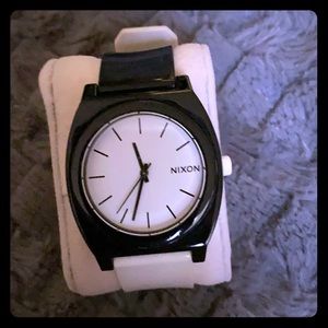 Nixon Time Teller Color Block Black/ White Watch